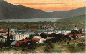 Vintage Postcard 1910's Aix-Les-Bains Vue Generale el le Lac du Bourget France