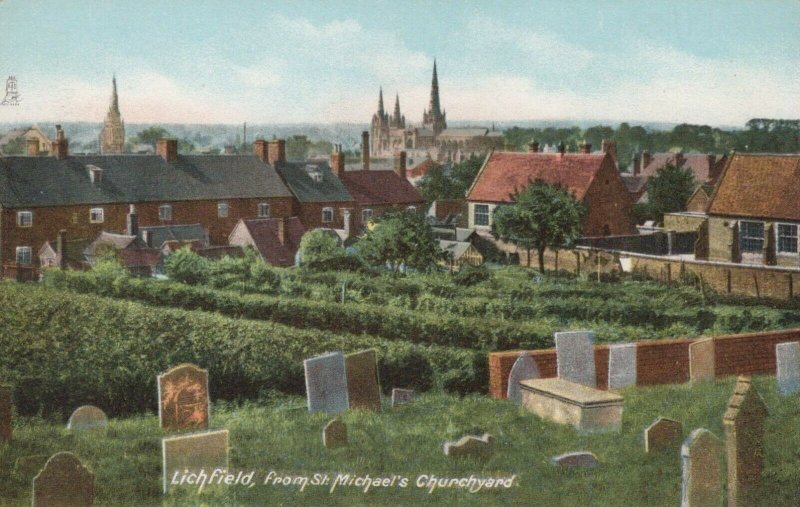 Staffordshire Postcard - Lichfield, From St Michael's Churchyard  RS23735