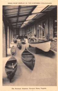 Newport News Virginia The Mariners' Museum Boat Display Vintage Postcard AA18619