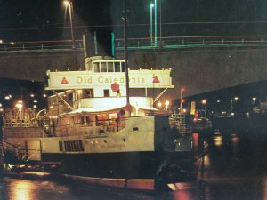 Vintage Postcard Old Caledonian Paddle Steamer Boat Restaurant London Victoria