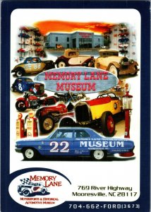 Memory Lane Motorsports Historical Auto Museum Mooresville NC Postcard H61