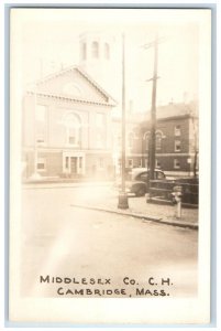 Middlesex Co. CH Car Cambridge Massachusetts MA Vintage RPPC Photo Postcard