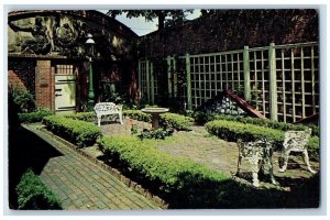 c1960 Peale Museum Garden Holiday Exterior Chair St. Baltimore Maryland Postcard