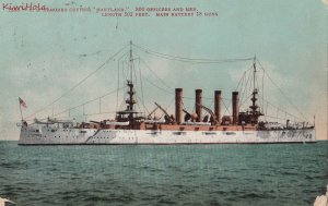 Postcard Ship US Armored Cruiser Maryland