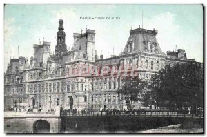 Old Postcard Paris City Hall