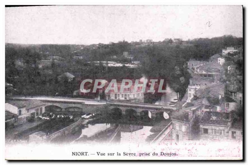 Old Postcard Niort view weaned taken Dungeon Advertisement Milk Appenzell