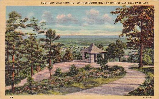 Arkansas Hot Springs National Park Southern View From Hot Springs Mountain 1948