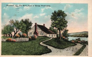Vintage Postcard 1920's The Birth Place Of George Washington Wakefield Virginia