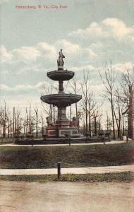 D28/ Parkersburg West Virginia WV Postcard c1910 City Park Fountain Scene