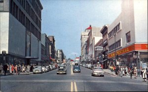 Tacoma Washington WA Broadway Street Scene Classic 1950s Cars Vintage Postcard