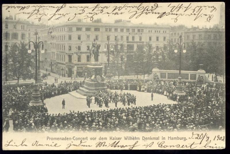 germany, HAMBURG, Promenaden-Concert, Denkmal Statue (1903) Stamps