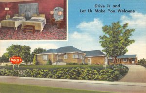 McCook, Nebraska MELKUS MOTEL Roadside Red Willow County Linen Vintage Postcard