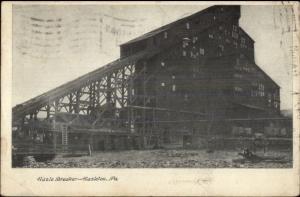 Hazleton PA Hazle Breaker Coal Mining c1910 Postcard