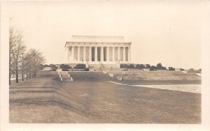 H78/ Washington D.C. RPPC Postcard c1930s Lincoln Memorial Building 171