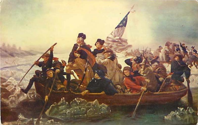 Washington Crossing the Delaware 1776 Painting by Leutze PA