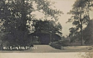 OLD COVERED BRIDGE-1910s REAL PHOTO POSTCARD MOST LIKELY IN PENNSYLVANIA ELIZA? 