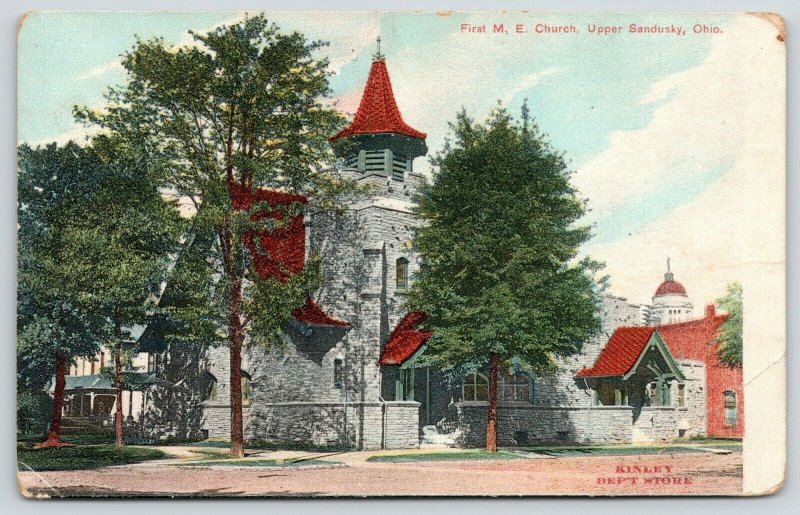 Upper Sandusky Ohio~First Methodist Episcopal ME Church~1908 Kinley Dept Store 