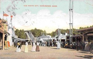 White City Amusement Park Worcester Massachusetts 1910 postcard