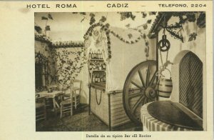 92390 - SPAIN - Antique VINTAGE POSTCARD POSTCARD - CADIZ Hotel Roma-