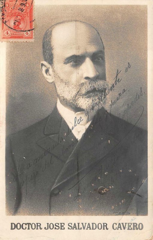 DOCTOR JOSE SALVADOR CAVERO PERU TO ARGENTINA POSTCARD 1909