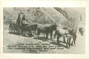 Postcard RPPC Nevada Virginia City Nevada Repro 1950s Overland Stage 23-8146