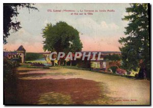 Old Postcard Laval Mayenne La Terrasse the Public Garden and the City View