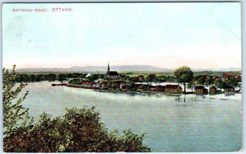 OTTAWA, ONTARIO  Canada    Birdseye GATINEAU POINT  ca 1910s   Postcard 