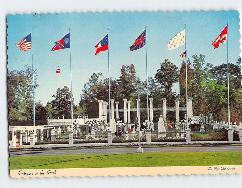 Postcard Entrance to the Park, Six Flags Over Georgia, Austell, Georgia