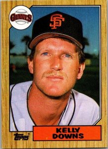 1987 Topps Baseball Card Kelly Downs San Francisco Giants sk3385