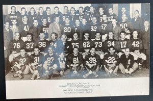 Mint USA Real Picture Postcard Chicago Cardinal National Football League 1947