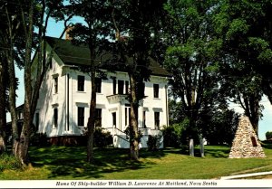 Canada Nova Scotia Maitland Home Of Ship Builder William D Lawrence