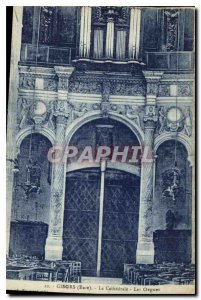 Old Postcard Gisors Eure La Cathedrale The Organs