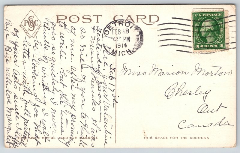 Detroit Michigan~Western High School Building~c1910 Postcard