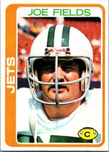 1978 Topps Football Card Joe Fields New York Jets sk7295