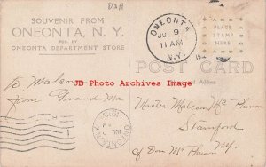 NY, Oneonta, New York, RPPC, Delaware  & Hudson Railroad Yards, 1912 PM, Photo