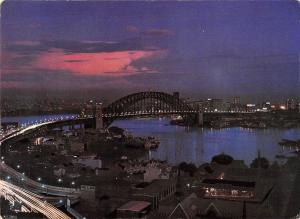 BR99234 sunset over sydney by night australia