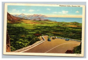 Vintage 1940's Postcard Antique Autos Windward Oahu Nuuanu Pali Hawaii