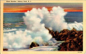 Giant Breaker Asbury Park N. J. New Jersey Vintage Postcard Standard View Card 