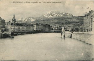 CPA GRENOBLE Pont suspendu sur l'Isere et le Moucherotte (685762)