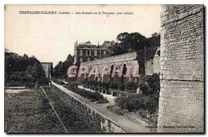 Old Postcard Chatillon Coligny Loiret Les Arcades and the Terrace