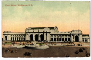 14006 Old & Not-So-Old: Union Station, Wash.,D.C. 1910's & Last RPO 1977 CAncel