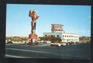 WENDOVER NEVADA STATE LINE HOTEL DINER OLD CARS ADVRETISING POSTCARD