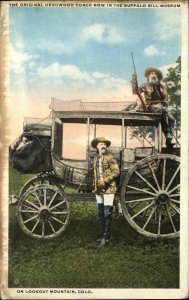 Deadwood Stage Coach Buffalo Bill Lookout Mountain CO c1920 Postcard