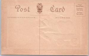 VALENTINE Greeting  Cupid w/ Wagon  Embossed Border  ca 1910s   Postcard