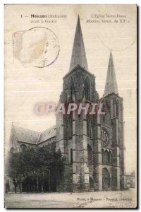 Old Postcard Mouzon (Ardennes) The Church of Our Lady Monum