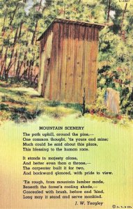 VINTAGE POSTCARD MOUNTAIN SCENERY POETRY BY J. W. YEAGLEY ON LINEN MINT CARD