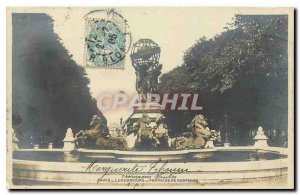 Old Postcard Paris Luxembourg Fountain Carpeaux