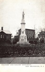 Vintage Postcard Historic Soldiers & Sailors Monument New Brunswick New Jersey