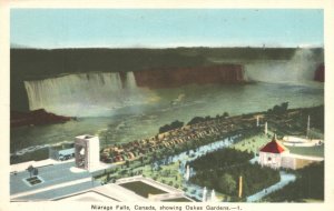 Vintage Postcard 1920's Niagara Falls Canada Showing Oakes Gardens New York NY
