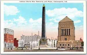 Indianan World War Memorial Plaza Indianapolis Indiana IN Postcard